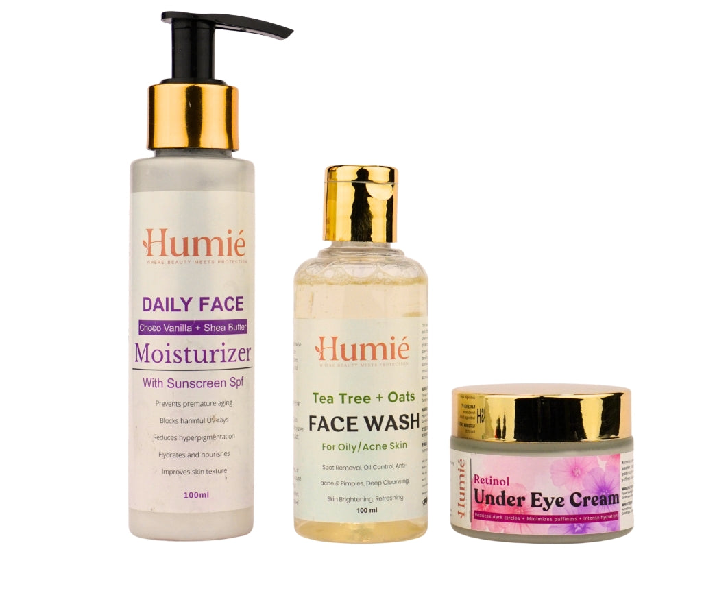 Humie Skin Care Eye & Glow Trio – Complete Ritual for Clear, Radiated, and Youthful Eyes