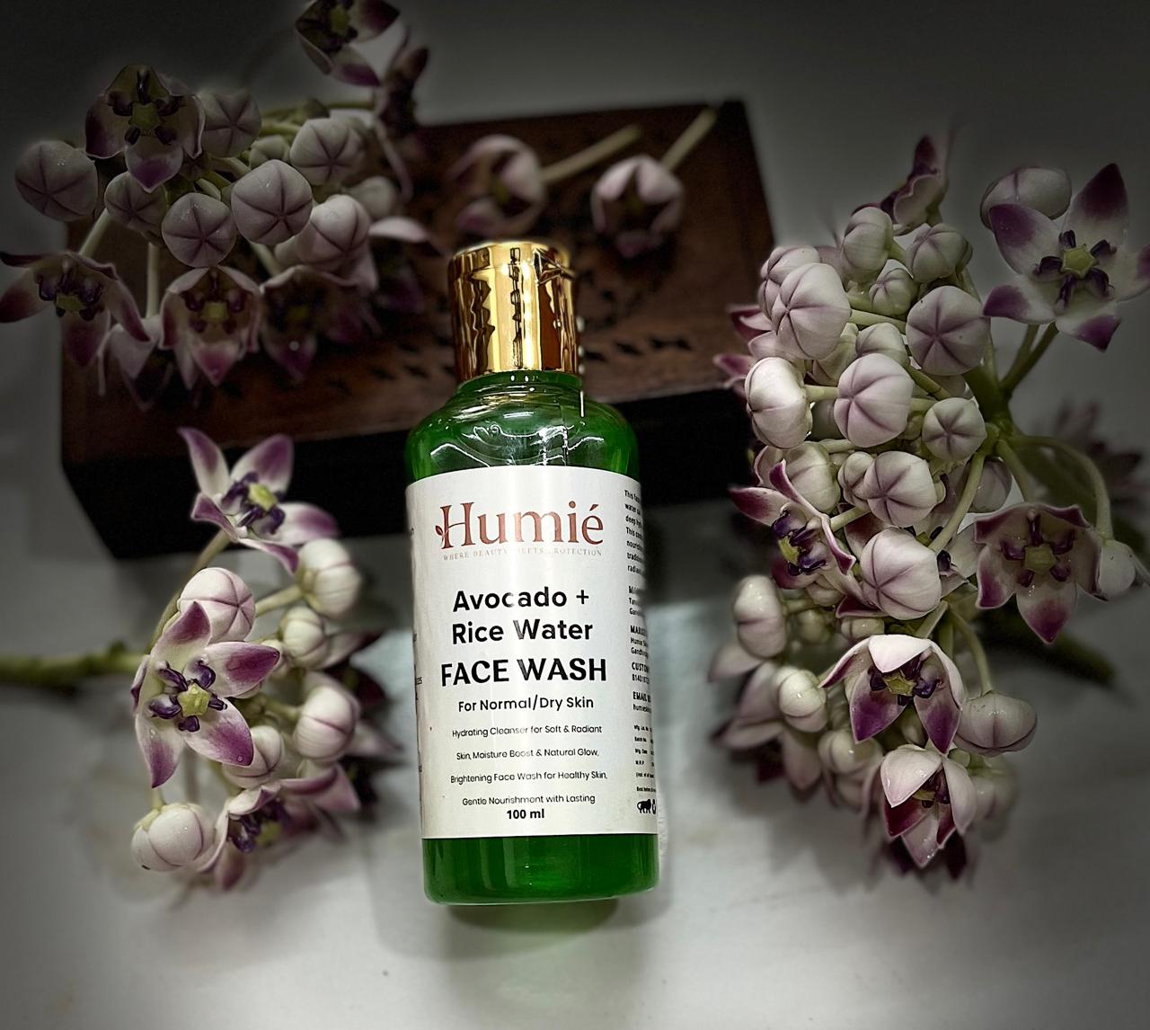 Humie Avocado Rice Water Face Wash