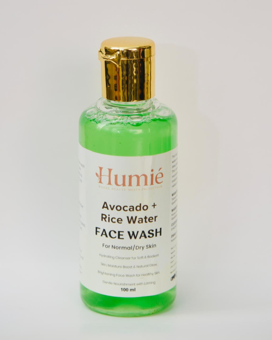Humie Avocado Rice Water Face Wash
